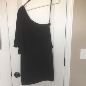 Black one shoulder dress